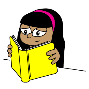 Young student reading a book during English tuition in Christchurch