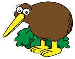 Cheerful cartoon kiwi representing Marley Perkins, a New Zealand tuition business with NZ-focused curriculum